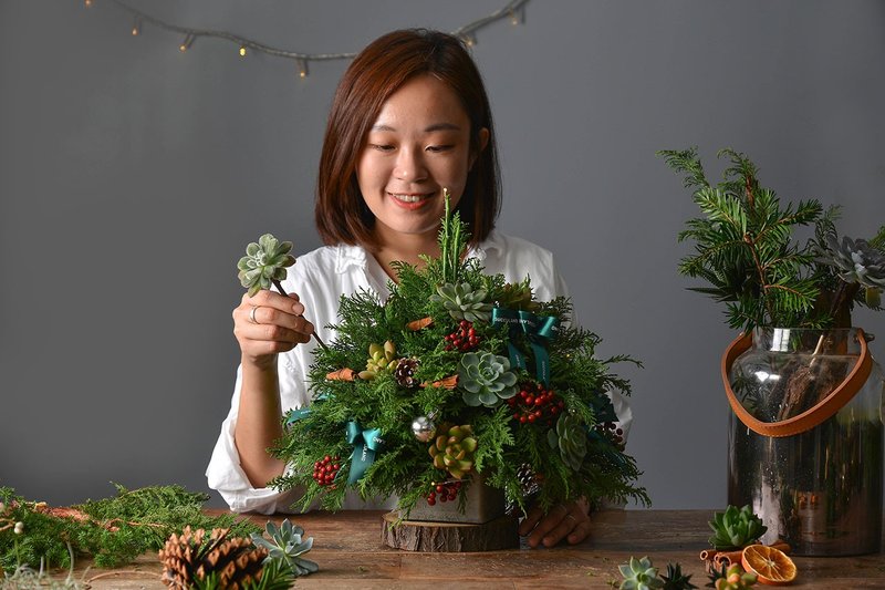 聖誕活動 / 忘憂聖誕樹 多肉花藝 - 植栽/花藝 - 植物．花 