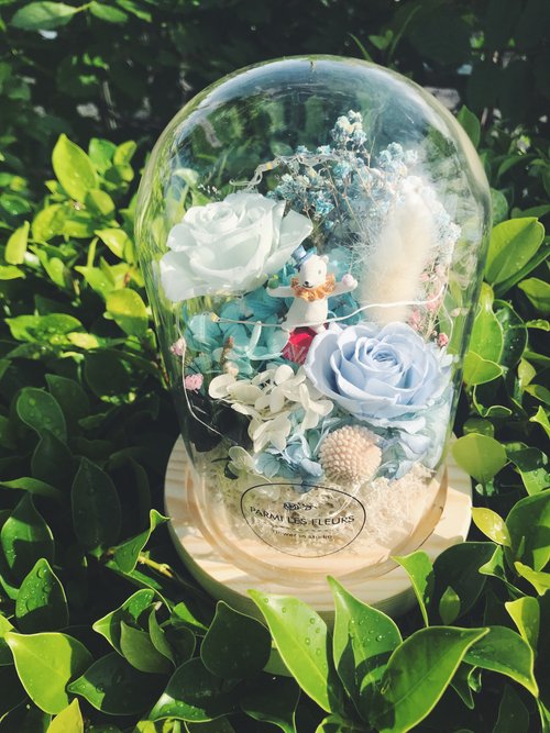 花伴花藝工作室 |花伴| 童趣/不凋花/燈串/玻璃罩/現貨/可訂製