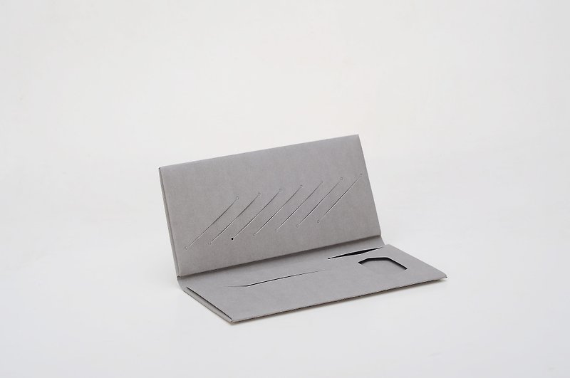 Paper Bamboo Changle Long Wallet (Gray) - กระเป๋าสตางค์ - กระดาษ สีเทา