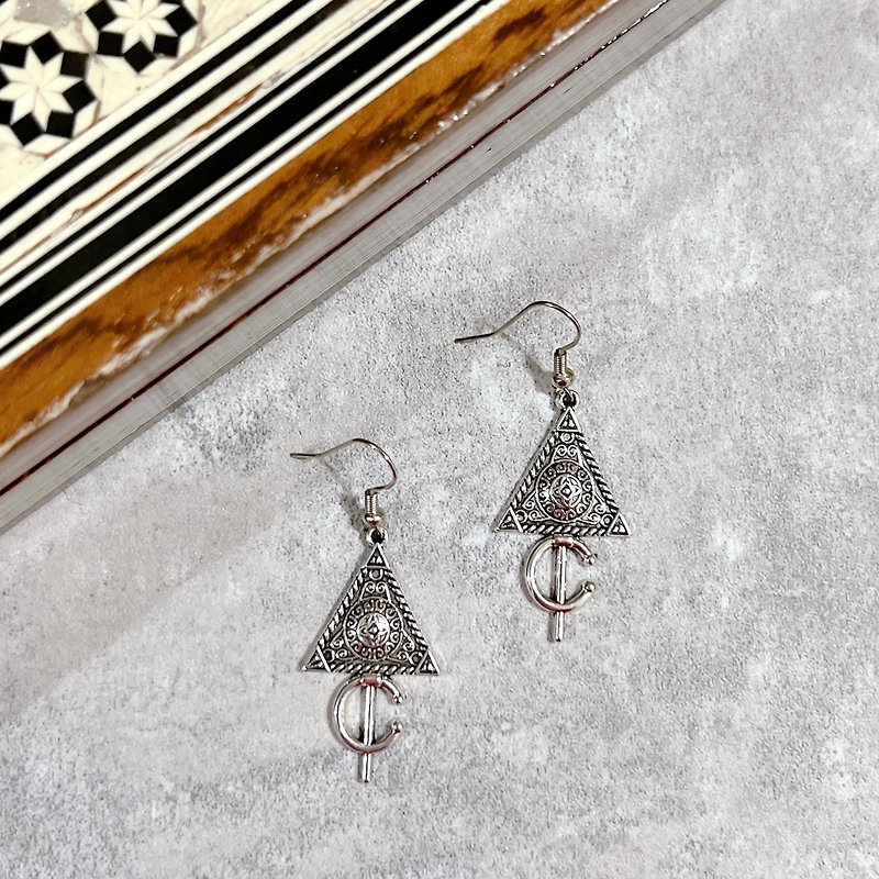 Earrings Amazigh fibula 3D - Earrings & Clip-ons - Other Metals Silver
