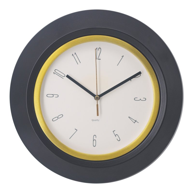 Modern - Golden Ring Black Frame Silent Clock (Silent) Yao Life - Clocks - Other Metals Black