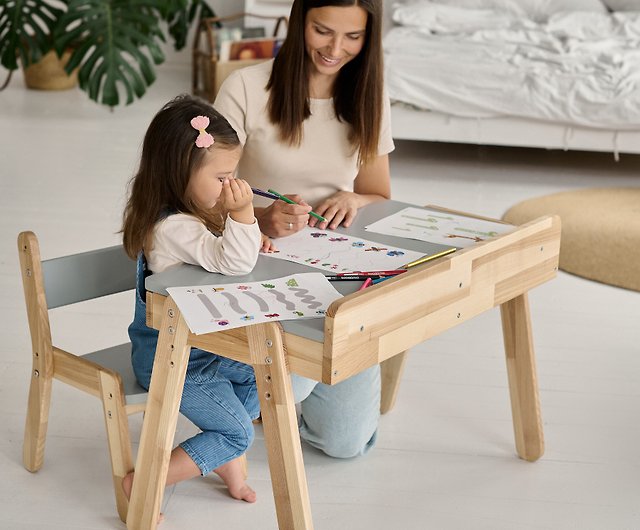 Kids Desk and Chairs, Kids Furniture Montessori, Kids Bedroom
