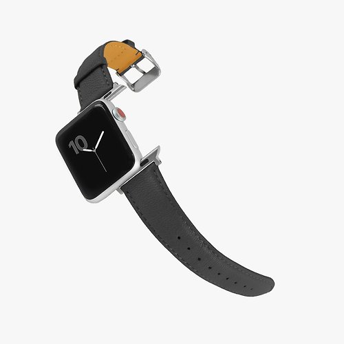 Macarooon 客製化禮物 意大利真皮革錶帶Apple Watch 灰色
