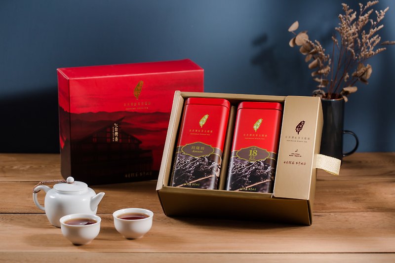 【頂級茶葉禮盒】罐裝2入 - 茶葉/漢方茶/水果茶 - 新鮮食材 紅色