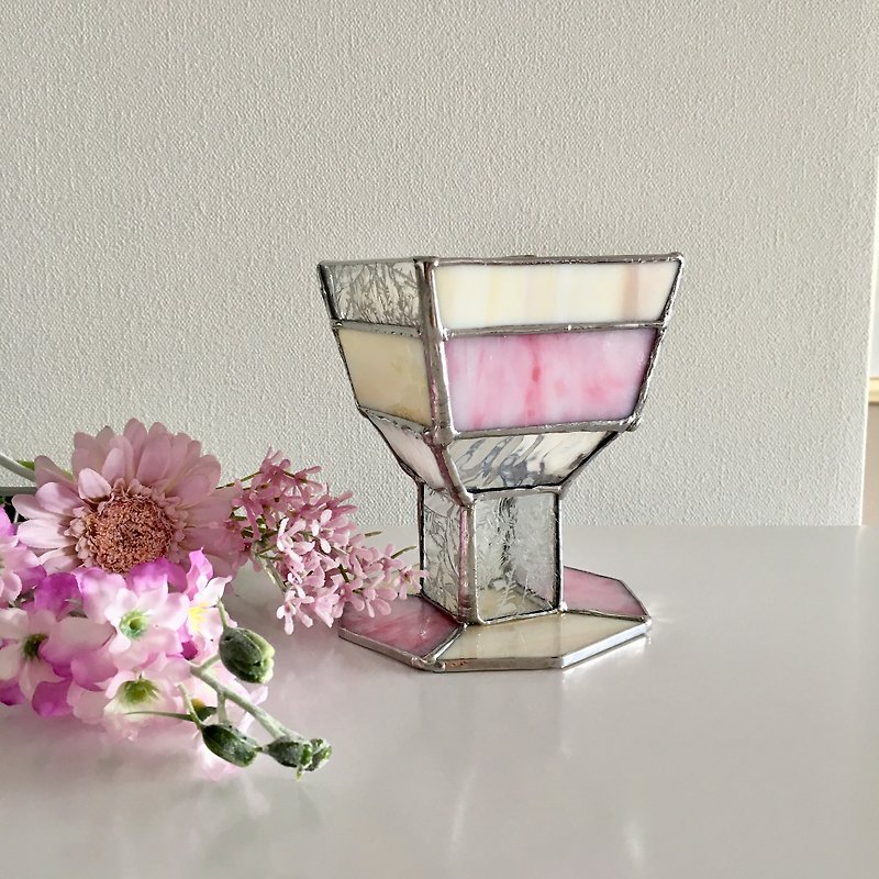 Day Dream Pastel Precious Pink Glass Bay View - Candles & Candle Holders - Glass Pink