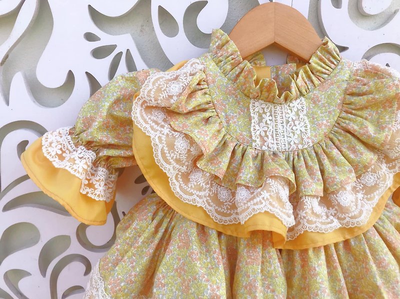 Autumn vintage dress - Kids' Dresses - Cotton & Hemp 