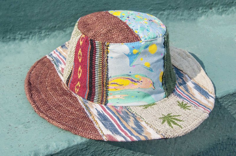 モロッコスタイルのステッチング手織りの綿のキャップ帽子漁師の帽子バイザー - 全国風 - 帽子 - コットン・麻 多色