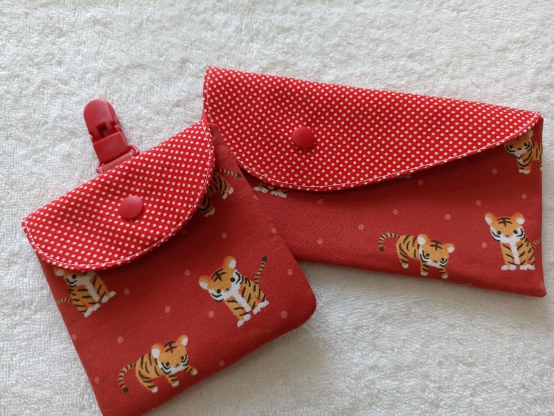 【11/14後出貨】新年禮物 老虎 寶寶紅包收納袋 紅包袋 存摺收納 - 其他 - 棉．麻 多色