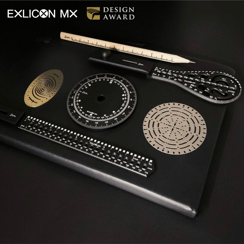 【ExliconMX無針圓規】全新多功能設計工具 幫您設計黃金比例圖形 - 居家文創 - 其他金屬 