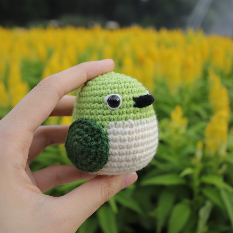 Janpanese White-eye crochet toy - ของวางตกแต่ง - ขนแกะ 