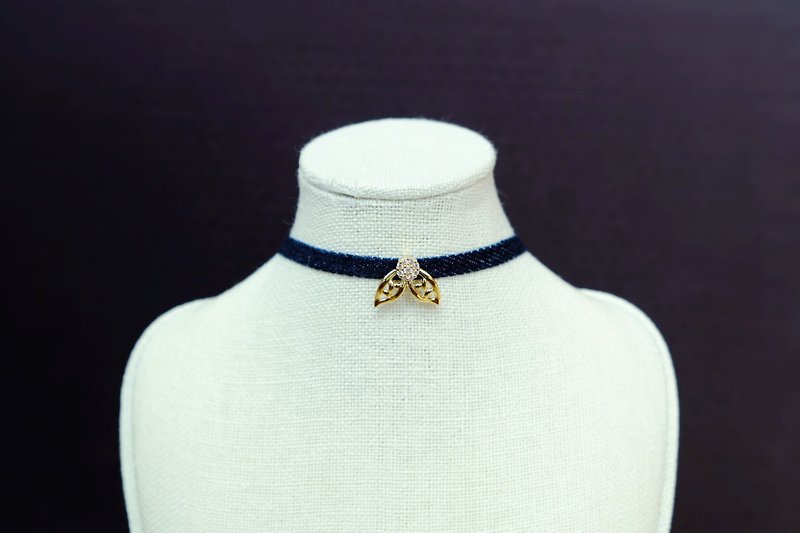 Monde des Insects series exquisite bee sterling silver plated 18k gold collar - สร้อยคอ - เงินแท้ สีเงิน