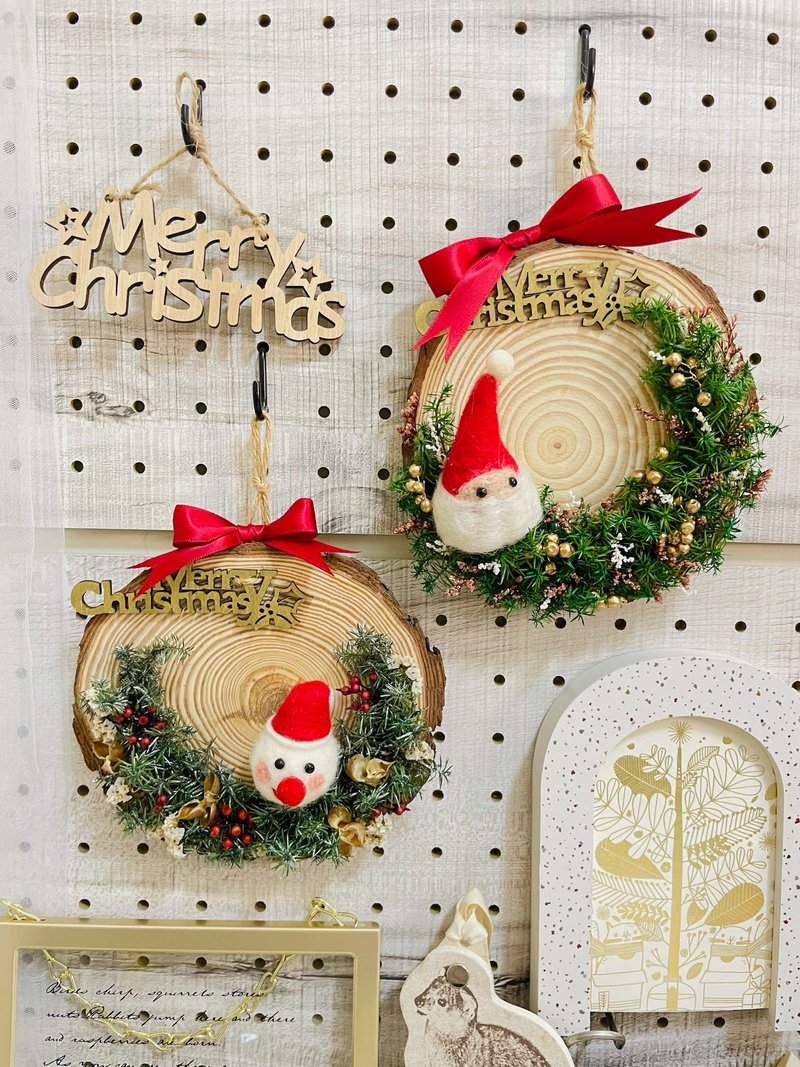 [Christmas Series] Handmade immortal cedar Christmas decorations/parent-child handmade/log chips/Christmas decoration - Dried Flowers & Bouquets - Plants & Flowers Multicolor