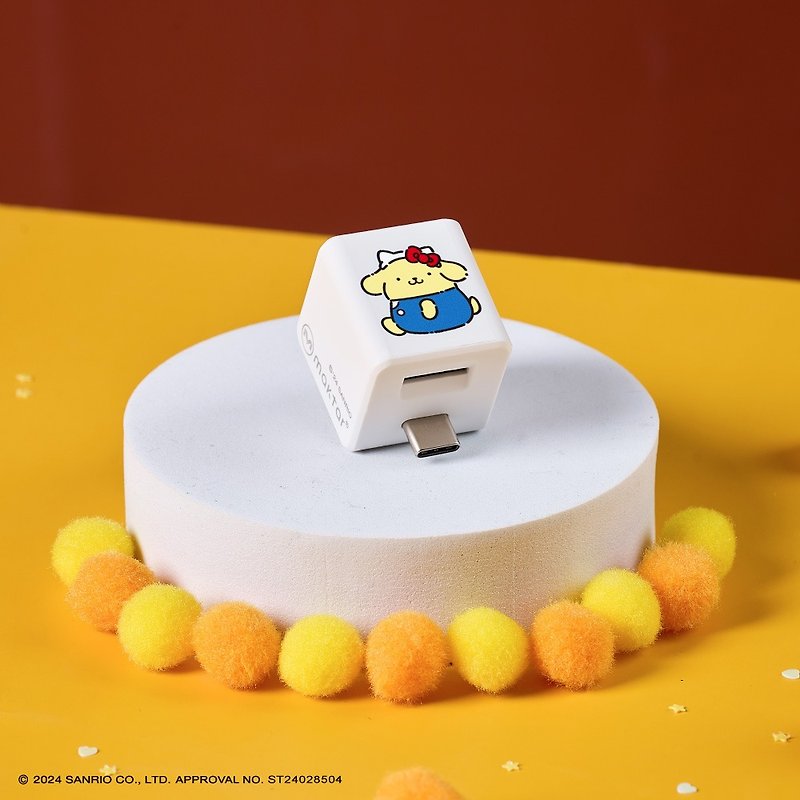 Maktar QubiiDuo USB-C Backup Tofu [Pudding Dog] Sanrio co-branded model - แฟรชไดรฟ์ - พลาสติก 