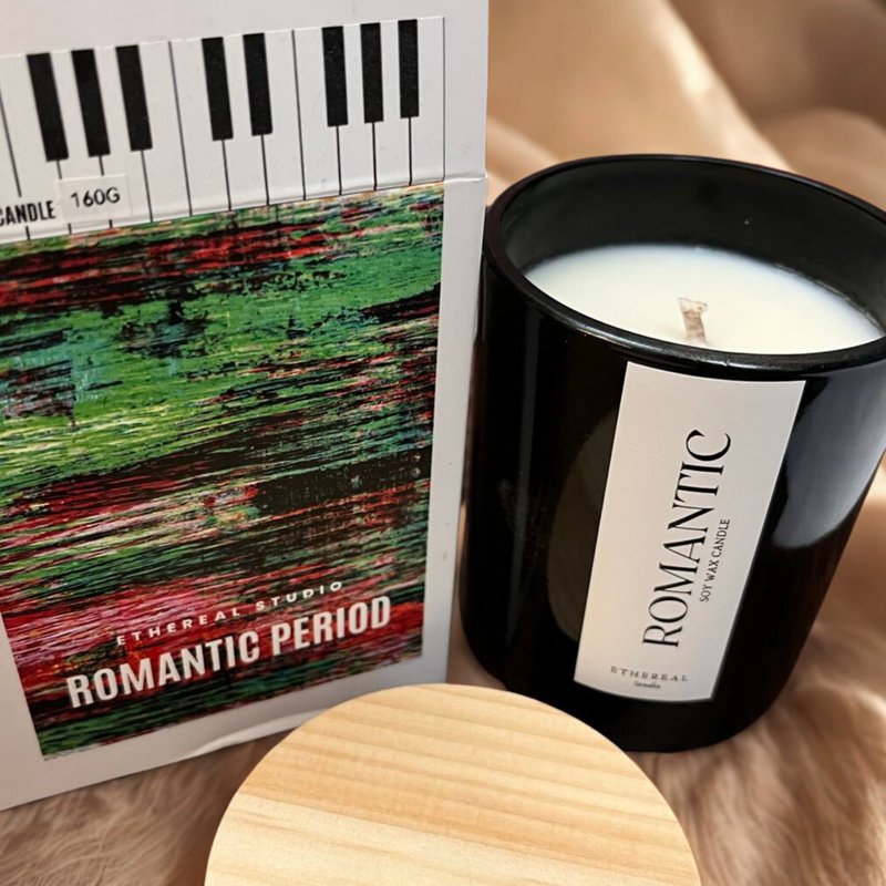 ROMANTIC - Soy Wax Candle 160g - 香氛蠟燭/燭台 - 蠟 黑色