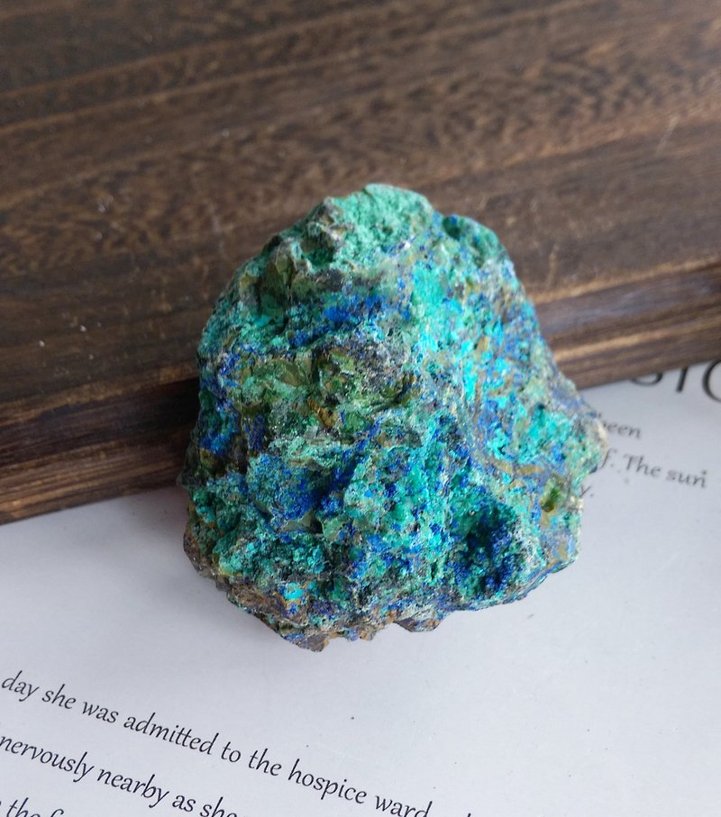 Azurite  安徽產地 藍銅礦 孔雀石 硅孔雀 共生礦 天然礦石 原礦 - 擺飾/家飾品 - 其他材質 