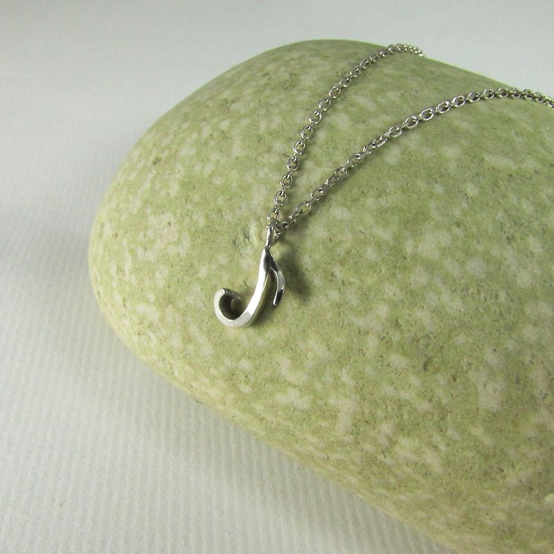 Quaver necklace | mittag jewelry | handmade and made in Taiwan - Necklaces - Silver Silver