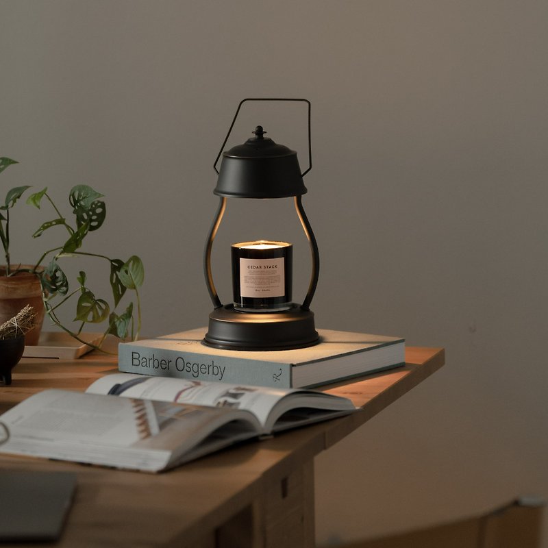 HOOOME Scented Candle Warming Lamp - Retro Style (Black) Dimmable Dimmable Melting Wax Lamp Dimmable - โคมไฟ - โลหะ สีดำ