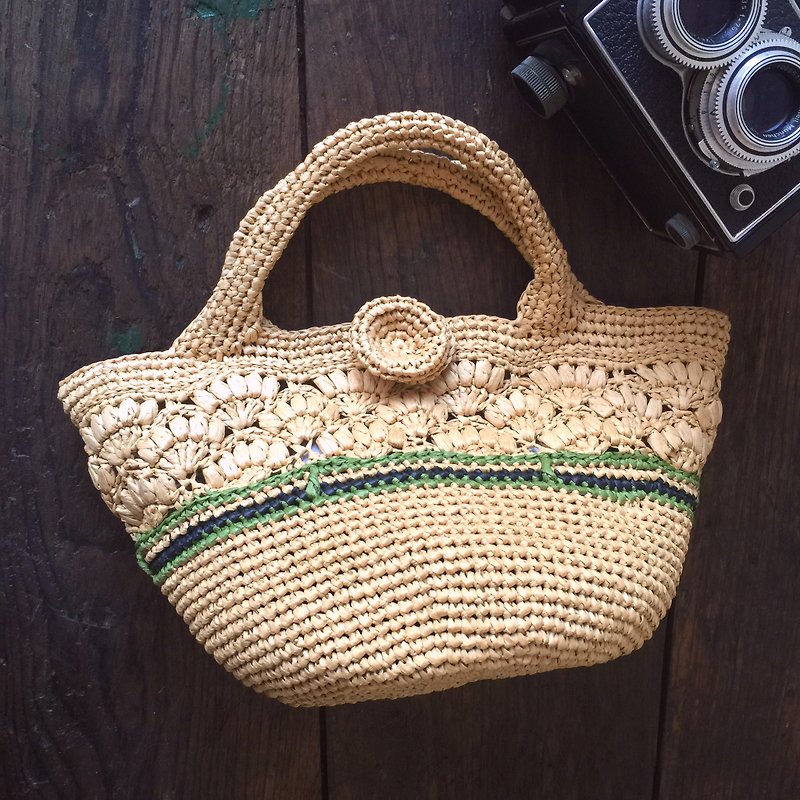 The mouth is the heart will not be used to walking bags / woven bags / paper Raffia / handbag - กระเป๋าถือ - กระดาษ 