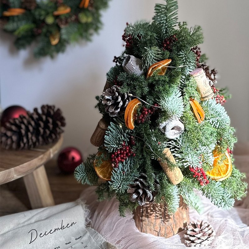 Wuhuayueyue | Imported Nobleson hand-made Christmas tree colorful Christmas 38CM gift exchange - Items for Display - Plants & Flowers Green