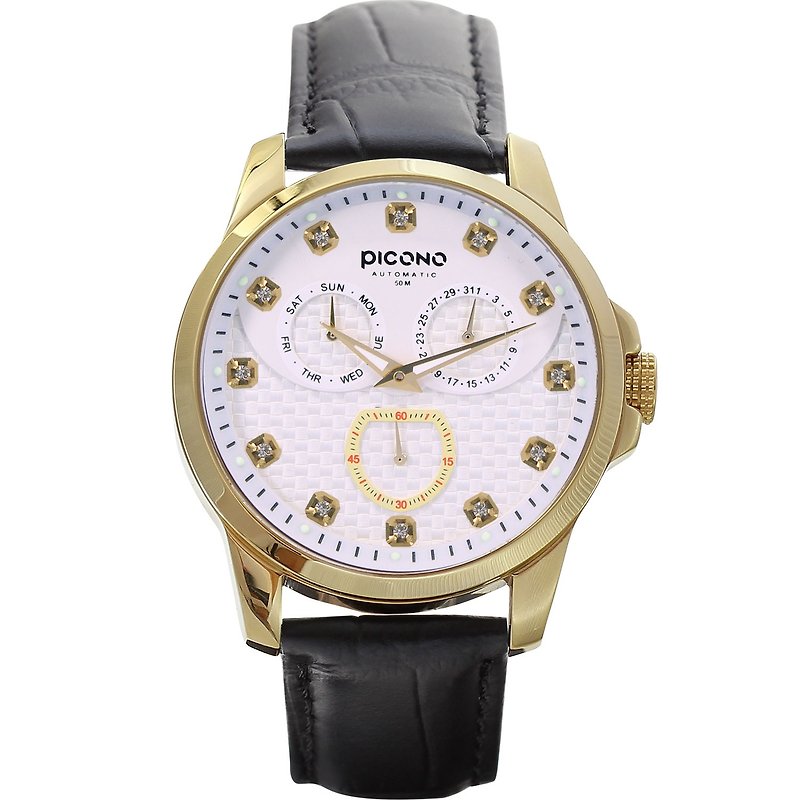 【PICONO】Bulky Gold with White dial watch / BK-4002 - นาฬิกาผู้หญิง - โลหะ สีทอง