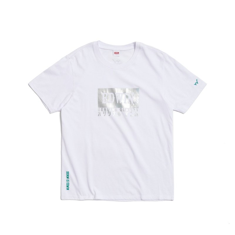 EDWIN Laser Foil Printed Short Sleeve T-Shirt-Men (White) #Top - เสื้อยืดผู้ชาย - ผ้าฝ้าย/ผ้าลินิน ขาว