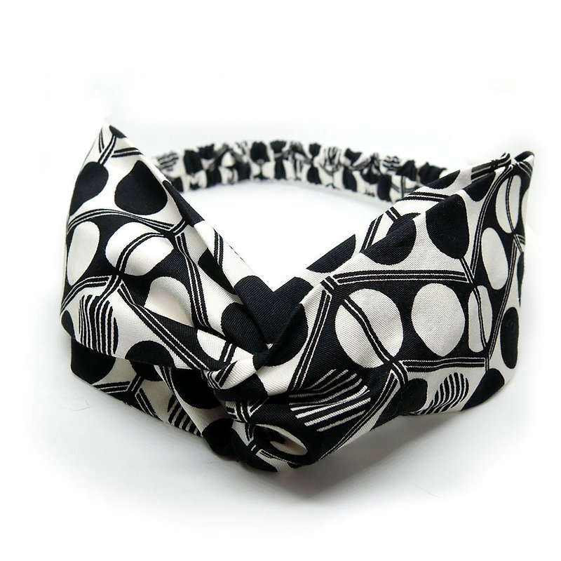 [Shell art] Japanese cloth Pufeng wind band - Hair Accessories - Cotton & Hemp White