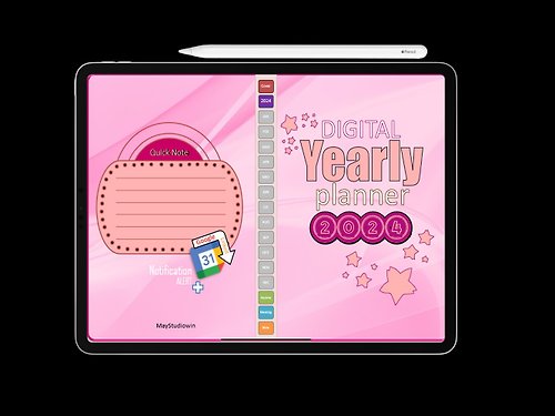 studiowin0871146299 Studiowin-Product 5-Business Yearly Planner 2024-Upgrade-Pink