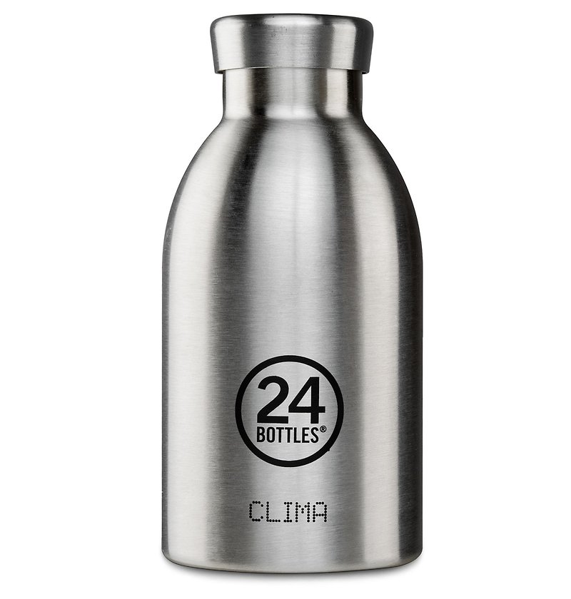 Italy 24Bottles [CLIMA Hot and Cold Insulation Series] Space Silver - Stainless Steel Bottle 330ml - Pitchers - Other Metals Gray