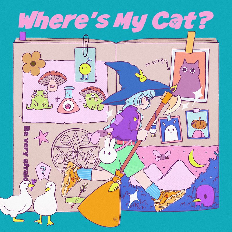Where's My Cat 系列明信片 - 心意卡/卡片 - 紙 多色