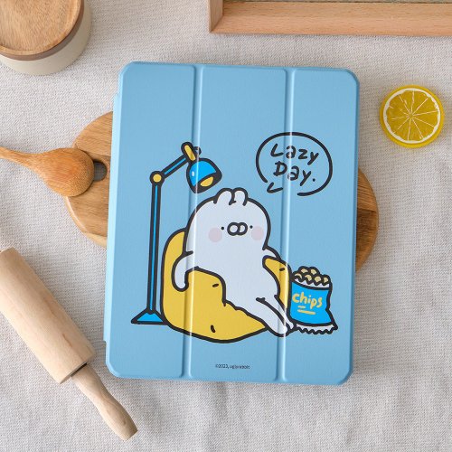 TOYSELECT 醜白兔Lazy Day 強悍磁吸iPad三折保護殼