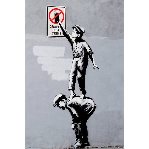 Dope 私貨 【班克西】 Banksy GRAFITTI IS A CRIME 進口海報