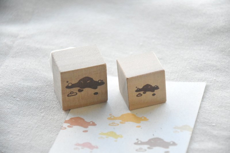 Hand engraved rubber stamp[melted butter] - Stamps & Stamp Pads - Rubber 
