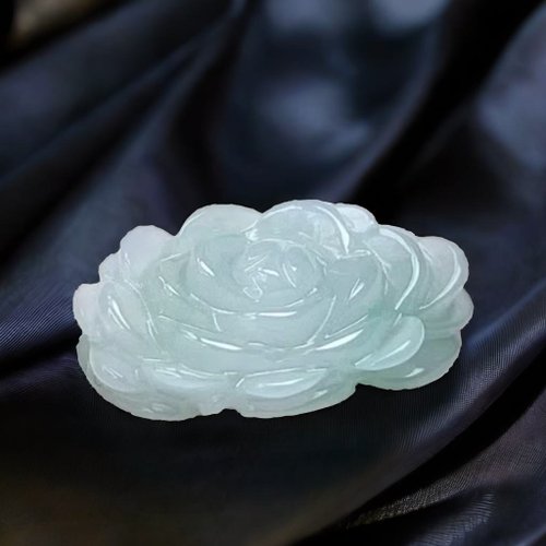 瓔珞珠寶盒 E.L.Jewelry Box 冰飄綠花翡翠花戒面裸石 | 天然緬甸A貨翡翠 | 送禮