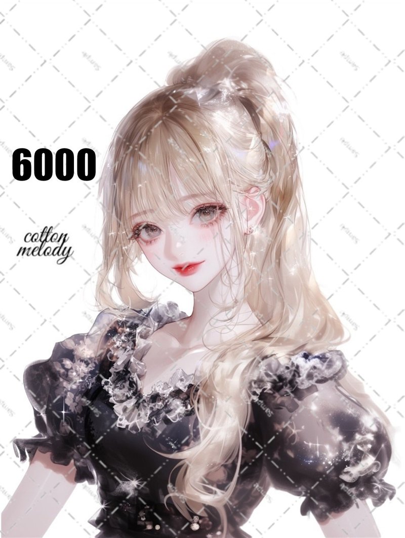 original sticker no.6000 人物ステッカー オリジナルステッカー 人物ステッカー 女の子ステッカー オリジナル人物ステッカー - 貼紙 - 紙 