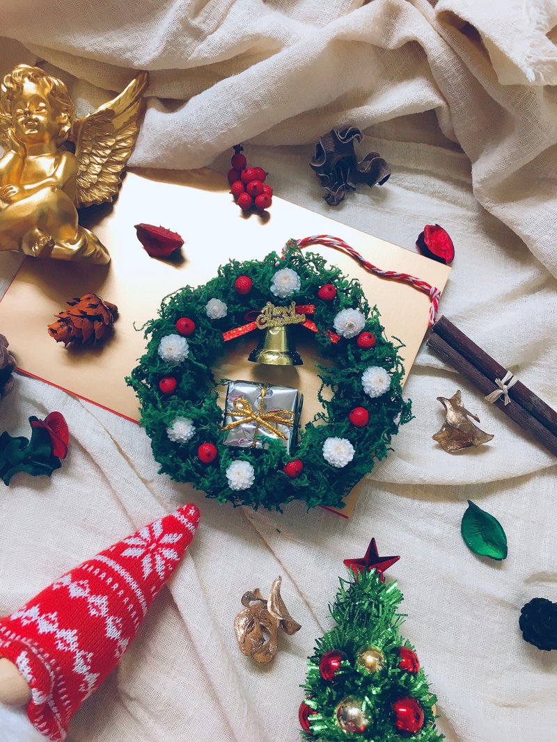 Hi~2023 聖誕甜圈乾燥迷你小花環/交換禮物的首選喔 - 擺飾/家飾品 - 植物．花 