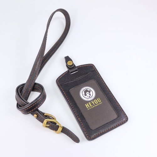 HEYOU Art&Craft Department Leather Card Holder 皮革證件卡套- 黑色
