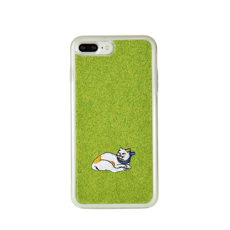 [iPhone7 Plus Case] Shibaful -ME Kyototo Neko Shinagawa- for iPhone 7 Plus - Phone Cases - Other Materials Green