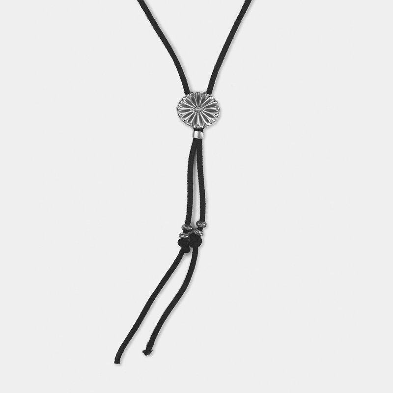 Clam loop Tie_Black - 項鍊 - 純銀 