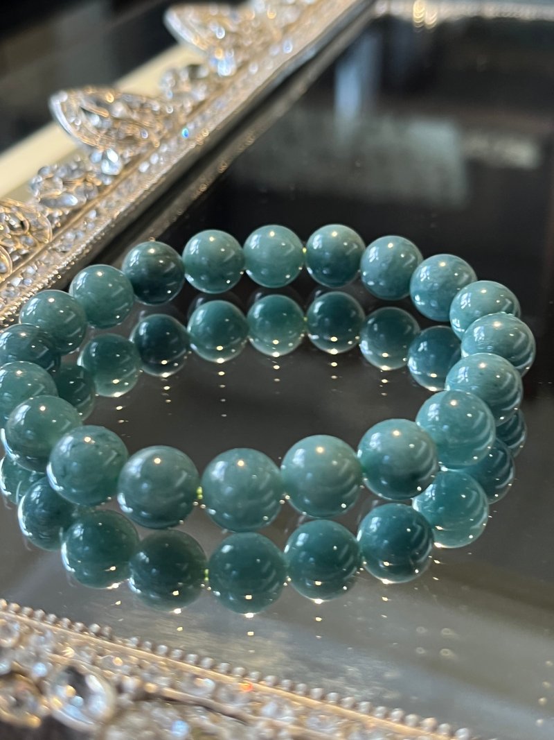 Blue Water Jade Jade Bracelet Jade Bead Necklace - สร้อยข้อมือ - หยก 