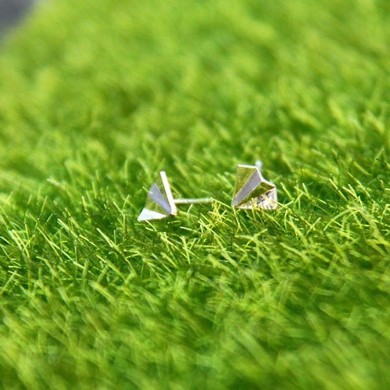 [Handmade custom silver jewelry] Dreams take off | Origami airplane handmade sterling silver earrings | - ต่างหู - เงินแท้ สีเงิน