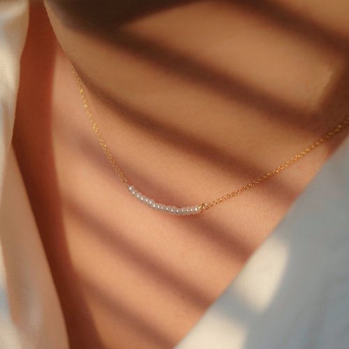 Beau Jewelry 小珍珠微笑 - 14K包金項鍊