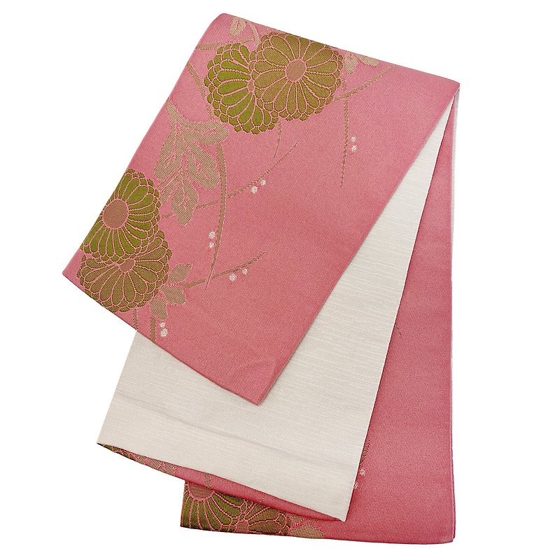 女性 腰封 和服腰帶 小袋帯 半幅帯 日本製 粉紅