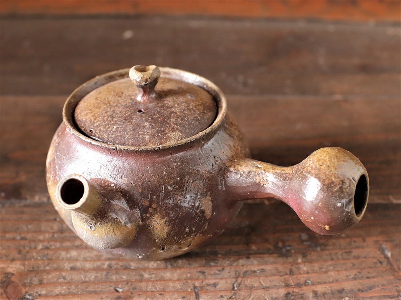 Bizen ware teapot k1-074 - ถ้วย - ดินเผา สีนำ้ตาล