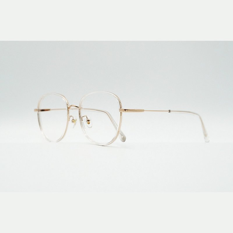 大女王 -大J07 queen size 透明玫瑰金  Mr.Banboo台灣手工眼鏡 - 眼鏡/眼鏡框 - 防水材質 