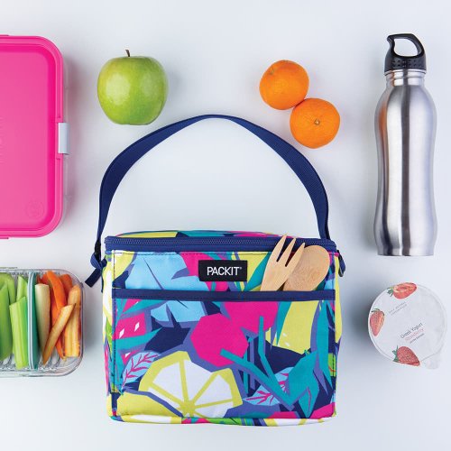 美國【PACKiT 冰酷】 免冰塊的保冷袋/母奶袋 美國【PACKiT】冰酷 7L 方型便利冷藏肩揹包(夏日慶典)