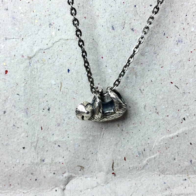 Sloth Sterling Silver Necklace - Necklaces - Sterling Silver Silver