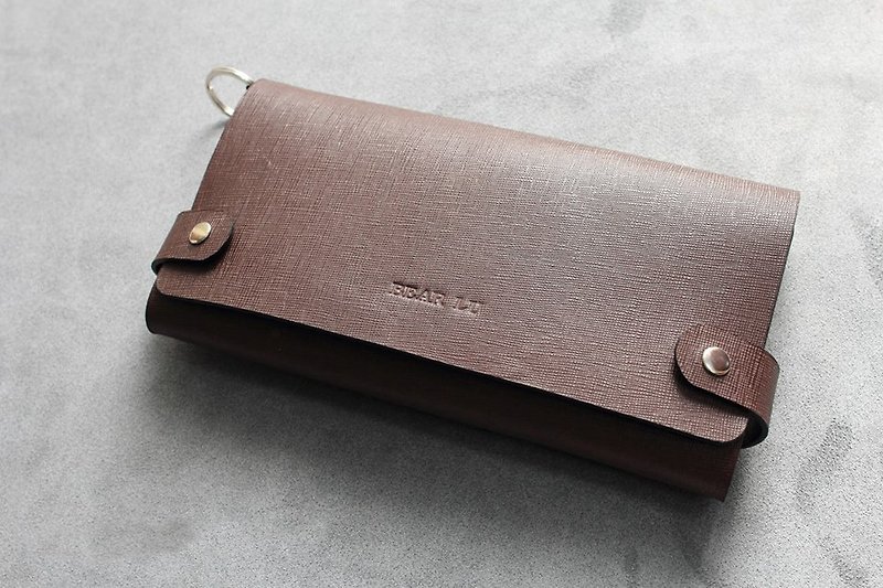 KAKU leather design A4 leather folder notebook folder - Folders & Binders - Genuine Leather Brown