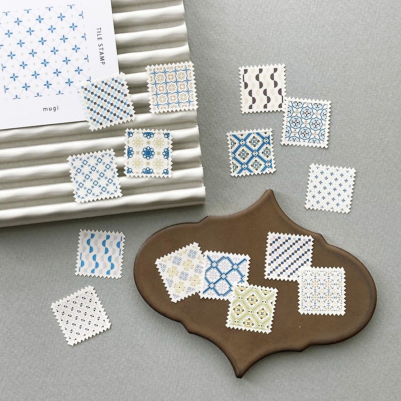 STICKER ( blue tile ) - Stickers - Paper 