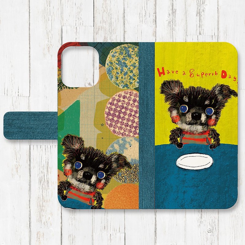 Black and tan Chihuahua notebook-style iPhone smartphone case - Phone Cases - Faux Leather 