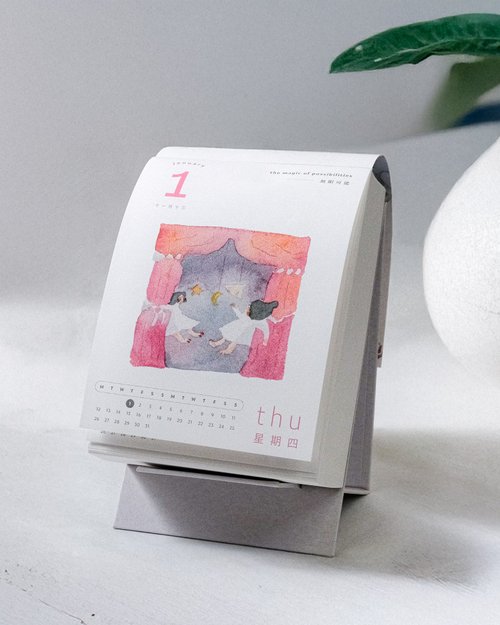 2026年365日 女の子用カレンダー | 毎日イラスト入り卓上カレンダー